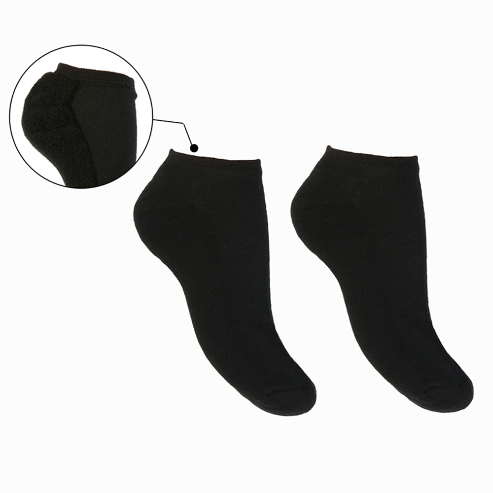 Γυναικείες κάλτσες με μαλακή πατούσα σετ 2 ζευγαριών μονόχρωμο μαύρο
