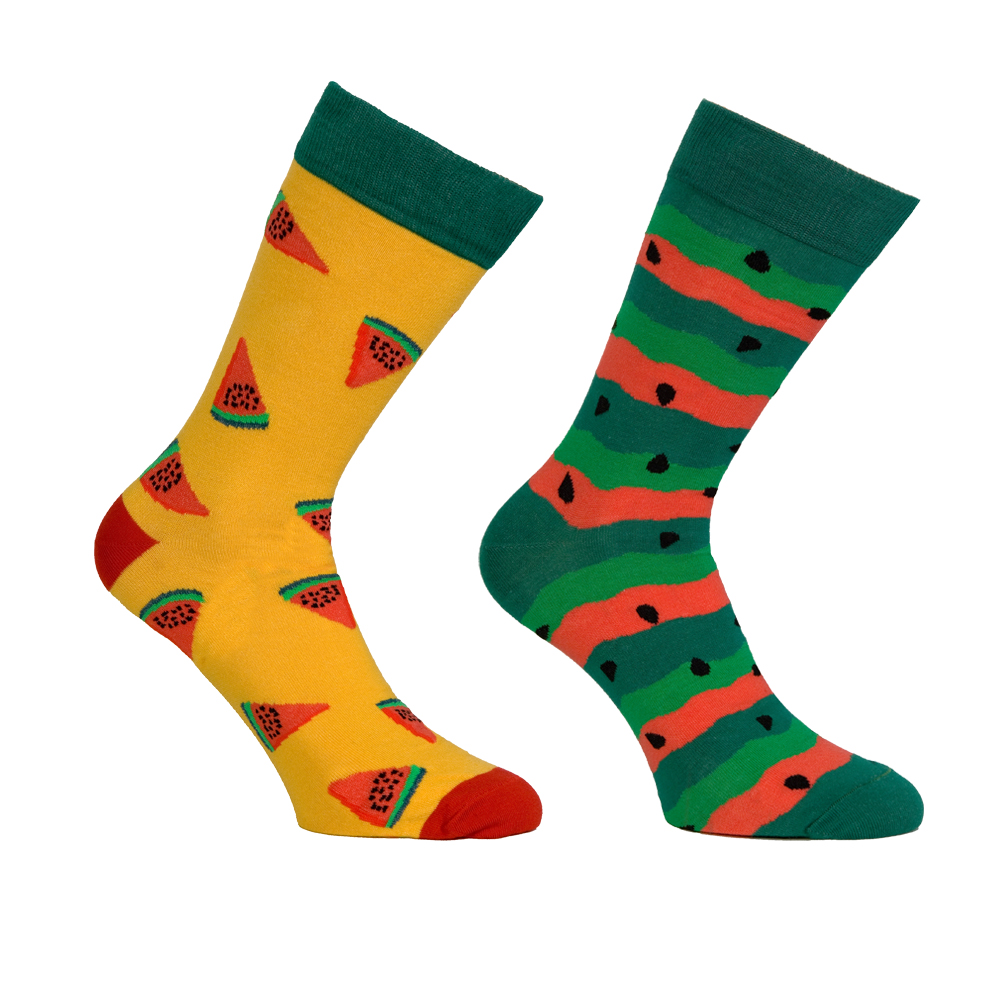 Κάλτσες unisex χρωματιστές με σχέδιο καρπούζι 1 ζευγάρι