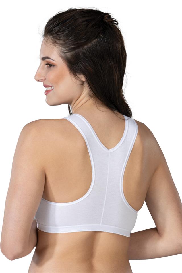 Γυναικείο μπουστάκι λευκό με αθλητική πλάτη